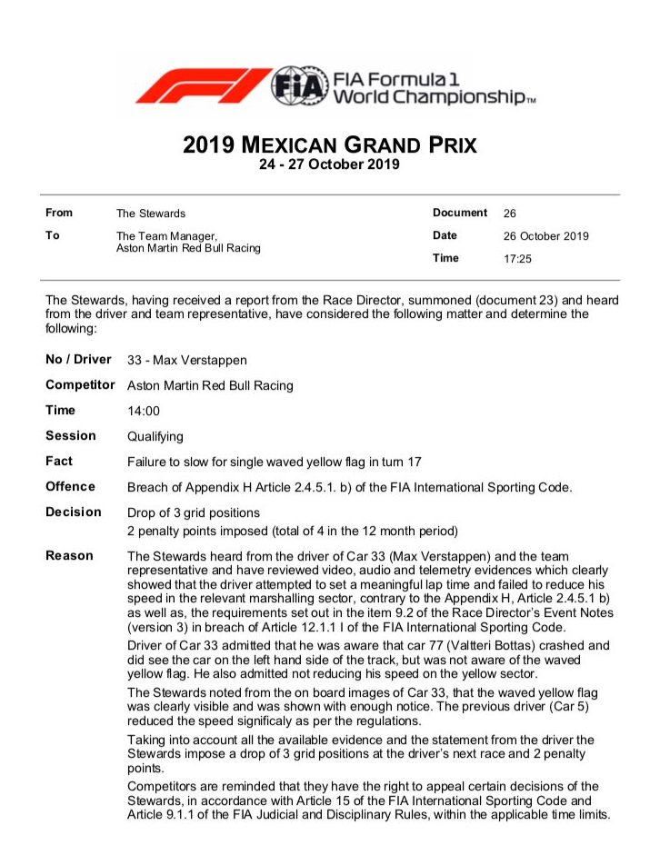 F1 | GP Messico: Verstappen penalizzato (+3), Pole a Leclerc e prima fila Ferrari