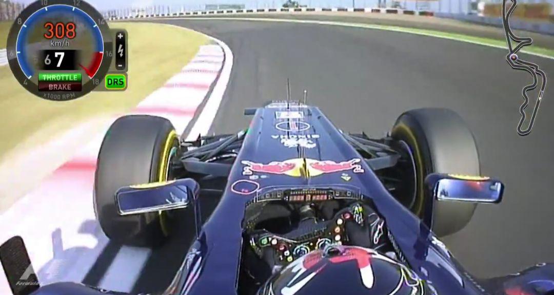 Suzuka 2011: Vettel e la 130R con il DRS spalancato
