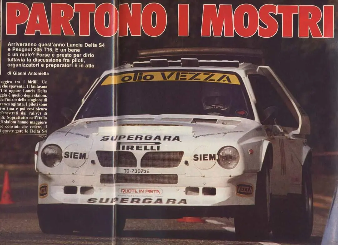Valter Rostagno ci racconta le sensazioni della Lancia Delta S4 Valter Rostagno ci racconta le sensazioni della Lancia Delta S4