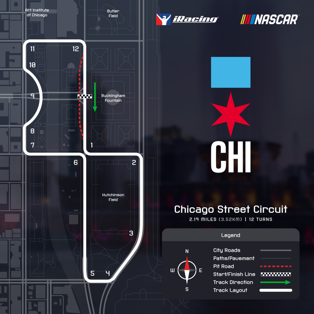NASCAR | Sul filo del rasoio fra virtuale e reale Nascar iRacing Chicago Street Circuit