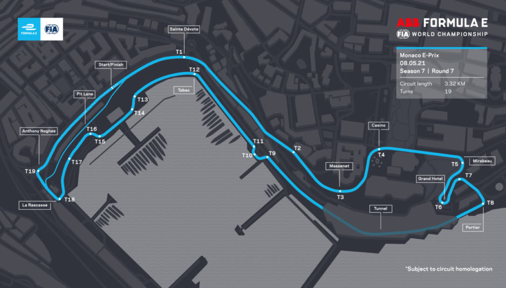 Formula E | Presentato il layout del circuito di Monaco Formula E | Presentato il layout del circuito di Monaco