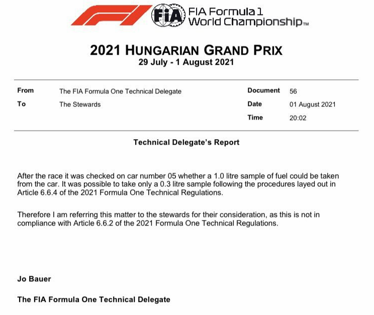 F1 | GP Ungheria 2021: a rischio il 2° posto di Vettel per mancanza di benzina a fine gara