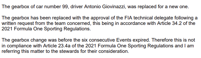 F1 | GP Russia 2021, penalità anche per Giovinazzi: +5 in griglia ma partirà 16°