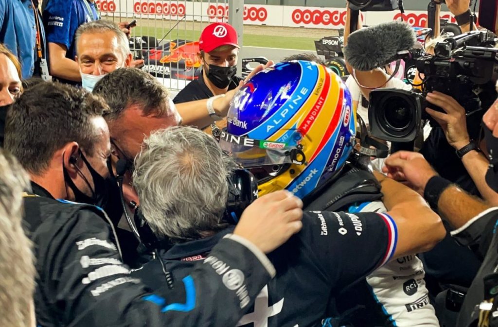 F1 | GP Qatar 2021, Gara, Alonso: "È stato davvero fantastico essere di nuovo sul podio oggi"